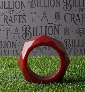 Bracelet manchette large géométrique en résine fait main, sculpture artistique pour décoration intérieure, idéal comme cadeau de mariage - Product Image 4