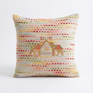 New Cotton Handmade Woven Cotton Cushion Cover Ethnic Boho Decorative <b>Pillowcase</b> for Sofa Living Room Decor - Product Image 3