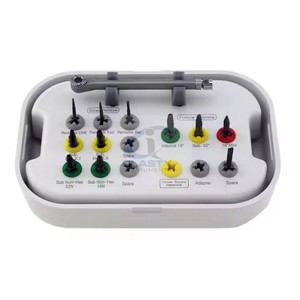Kit d'extraction d'implants dentaires : Forets, extracteurs et instruments prothétiques universels pour l'élimination de fixations fracturées, certifié CE - Product Image 3