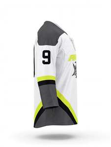 Factory Custom <b>Grey</b> Ice Hockey Jersey High Density Sublimated Ice Hockey Shirt Custom Number Team Practice Wear Lace Up Neck - Product Image 5