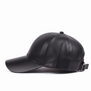 Casquette de baseball en daim noir haut de gamme personnalisée, finition lisse, 6 panneaux, entièrement noire, style vintage urbain, vente en gros - Product Image 3