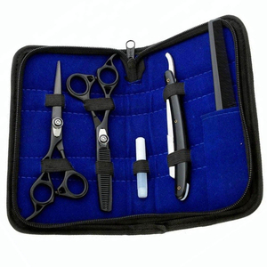Ensemble de ciseaux de coiffure professionnels pour barbier avec ciseaux à effiler, peigne, acier inoxydable, pour hommes, outils de coiffure, logo personnalisé - Product Image 2