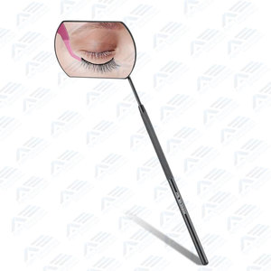 Miroir de Maquillage en Acier Inoxydable avec Effet Grossissant pour l'Inspection des Cils et des Sourcils - Product Image 2
