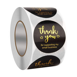 Custom Waterproof Thank You <b>Labels</b> Stickers for Sealed <b>Packaging</b> Custom Self Adhesive Metallic Letters Stickers - Product Image 4