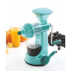 Plastic Manual Non-Electric Fruit and Vegetable Juicer Plastic with Steel Handle Vacuum Locking System Multicolor