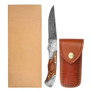 Handmade Damascus Steel Pocket Folding Knife Durable Pattern Steel Compact Outdoor <b>Camping</b> Hiking Fishing Travel <b>Tool</b> - Product Image 2