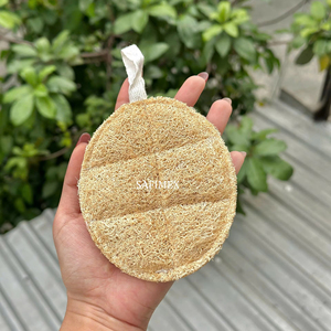 Éponges naturelles en loofah ovales pour le bain et la cuisine, provenant de la ferme vietnamienne, cultivées de manière biologique, sûres pour les humains - Product Image 1
