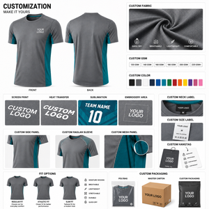 Camiseta Deportiva Personalizada para Hombre, Corte Atlético con Paneles de Malla - Ideal para Gimnasio, Running y Entrenamiento Crossfit - Product Image 2