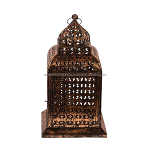 Stylish Iron <b>Lantern</b> Tealight <b>Candle</b> <b>Holder</b> Elegant Home Decor with Metal Material for <b>Candle</b> Lighting and Decoration - Product Image 2