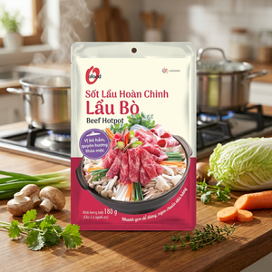 Base para Sopa de Carne de Res para Hot Pot, 180g, Sabor Intenso, Venta al por Mayor y OEM |   Listo para Usar |   O'food |   Duración de Caducidad: 12 Meses |   Vietnam - Product Image 1