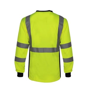 Camisa de Trabajo de Alta Visibilidad con Logotipo Personalizado, Manga Larga, Reflectante, para Hombre - Product Image 6
