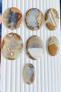 Lote Surtido de Cabujones de Ágata Trueno Natural Grado AAA, Piedras Sueltas Hechas a Mano de Ágata Trueno de Formas Mixtas para Fabricación de Joyas - Product Image 4