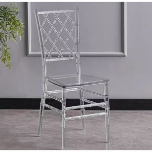 Sedia in bambù trasparente, semplice ed elegante, ideale per matrimoni e feste - ZHUGE-4 - Product Image 1