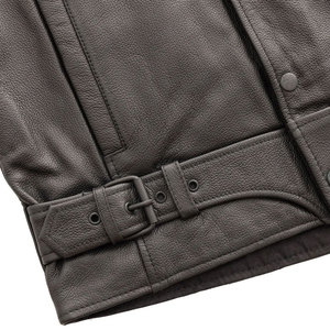 Gilet en cuir pour homme, logo personnalisé imprimé, haute qualité, élégant, fabriqué au Pakistan - Product Image 6