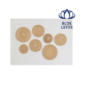 Meilleur plateau rond en jonc de mer naturel tressé à la main pour service, idéal pour la maison et les cafés, fournisseur en gros - Product Image 1