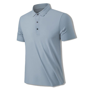 Polos de Verano para Hombre, Transpirables, de Alta Calidad, Lisos, con Logotipo Bordado Personalizado - Product Image 1