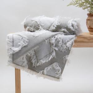 Handmade Premium Soft Cotton <b>Throw</b> Blanket with <b>Tassels</b> Eco-Friendly Handloomed Block Printed for Sofa Room Decor - Product Image 6