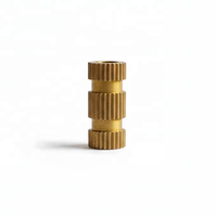 OEM Custom Brass Threaded Inserts M3 M5 M8 Knurled Heat Set Insert Nut for Plastic Injection Molding and Ultrasonic Installation