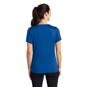 Women's Scoop Neck Short Sleeve T-<b>Shirt</b> Solid Color Regular Fit Quick Dry Knitted Polyester Casual Wear Spring Summer - Product Image 2