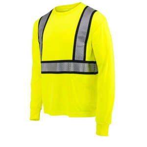 Camiseta de alta visibilidad con cinta reflectante para uso en construcción, fábrica e industria. - Product Image 4