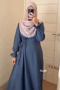 Colección Eid: Túnica Abaya Burqa Transpirable de Primavera, Confeccionada con Tela Importada Cey Crush/Harir Maksur, con Cordón Ajustable a Juego - Product Image 3