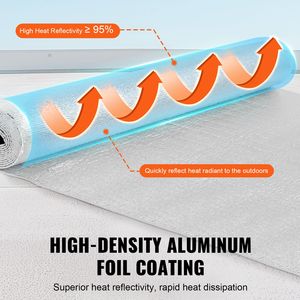 Rotolo Isolante per Tetti 3.2mm in Schiuma EPE con Foglio di Alluminio su Entrambi i Lati 48x10ft Barriera Riflettente per Riduzione del Calore - Product Image 3