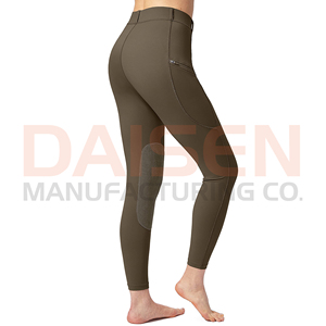 Women Horse Riding Pants Silicone Grip Leggings High Rise Stretch Fabric Comfortable Training Wear - Product Image 4