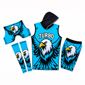 Fabricant d'uniformes de football américain 7v7, maillots et shorts d'équipe personnalisés, OEM ODM, impression numérique, vêtements de sport à capuche 100% polyester pour - Product Image 2