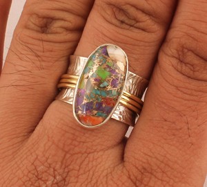 Wholesale Multi Oyster Copper <b>Ring</b> 925 <b>Sterling</b> <b>Silver</b> Colorful Spiny Oyster Band <b>Ring</b> for Women 2026 Jewelry Trends <b>Man</b> - Product Image 6