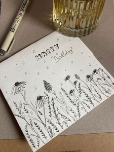Tarjetas de Felicitación Hechas a Mano Sofisticadas y de Gran Venta con Logotipo Personalizado e Invitaciones Impresas con Ilustraciones Románticas y Florales - Product Image 1