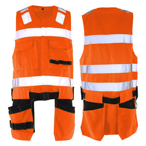 High Visibility Waterproof Windproof Breathable Safety <b>Vest</b> Reflective Stripes Unisex Workwear Polyester Material - Product Image 5