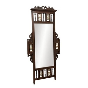 Espejo de Pared Arqueado de Madera de Teca Premium Contemporáneo |   Venta al por Mayor de Artículos Artesanales Ecológicos y Duraderos de Aqudus Saleem - Product Image 1