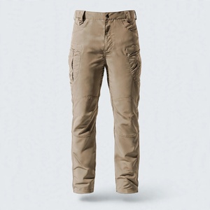 Pantalon cargo pour homme, coupe classique, coton mi-lourd, couleur unie, respirant, idéal pour le printemps - Product Image 3