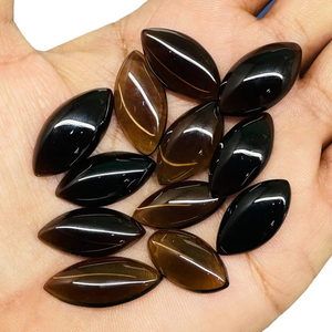 Cuarzo Ahumado Natural de 21-26 mm, Cabujón Marquise, Piedras Preciosas Sueltas, Cuarzo Ahumado, Precio al por Mayor, Lote a Granel para la Fabricación de Joyas - Product Image 4