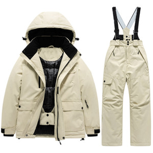Traje de Esquí Unisex Personalizado para Invierno, Chaqueta con Capucha y Pantalones con Tirantes para Snowboard y Deportes al Aire Libre - Product Image 2