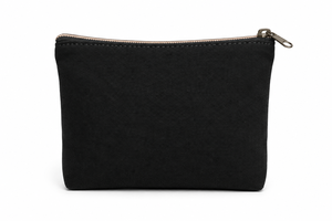 Minimalist Canvas Cosmetic Bag With Zipper Closure Good Things Take Time Design Small Portable <b>Makeup</b> <b>Case</b> - Product Image 4