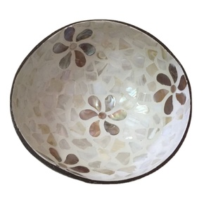 Sustainable <b>Coconut</b> <b>Shell</b> Bowl Vietnam Handmade Kitchen Serving Dish For Smoothie Fruit Salad Rice Rustic Decor - Product Image 1