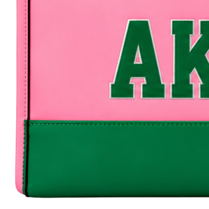 Sac fourre-tout vert rose AKA Women Educate Empower Elevate avec imprimé lettres, sac à bandoulière tendance, sac à main décontracté à double poignée - Product Image 5