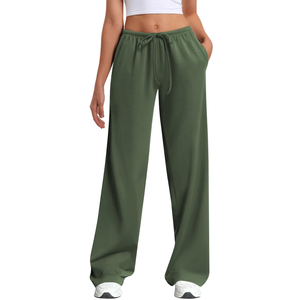 Pantalon de survêtement évasé en molleton écologique pour adolescents 2026 – Qualité supérieure, style vintage, taille mi-haute élastique avec cordon de serrage, grandes tailles - Product Image 5