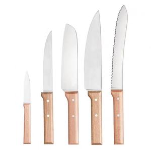 Handmade 5-Piece Stainless Steel Chef <b>Knives</b> with Wooden Handle <b>Sharp</b> Serrated Edge for Multi-Purpose Eco-Friendly - Product Image 2