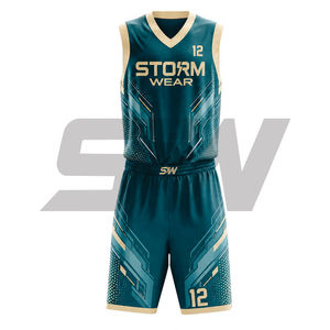 Maillots de basket-ball personnalisés à faible MOQ, tenues d'équipe sportive, tissu polyester à séchage rapide, uniforme de basket-ball respirant sur mesure - Product Image 1