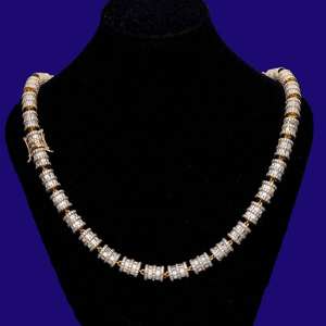 Magnifique collier chaîne cubaine personnalisé de 18 mm en argent sterling 925 avec diamants Moissanite VVS plaqué rhodium, style Hip Hop de luxe - Product Image 4