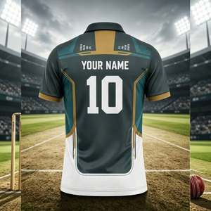 Custom Polo <b>Shirt</b>, Name Number Logo Printable, Lightweight Quick-Dry Moisture-Wicking Athletic Top, Suitable for Cricket Footbal - Product Image 3