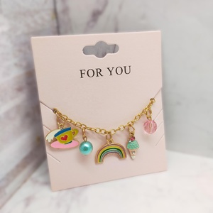 Unicorn Bracelet Chain Whimsical <b>Teacup</b> Colorful Rainbow Ice Cream Bead Accents Epoxy Alloy Graduation Party Everyday Decoration - Product Image 3