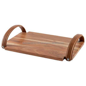 Plato de MDF pulido, bandeja para servir, tablero de madera Vintage con modelo personalizado para organización del hogar, comida decorativa - Product Image 2