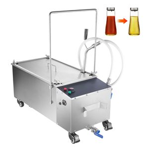 Unità Portatile di Filtraggio Olio da 55L con Velocità di 10 L/min, Ruote e Tubo dell'Olio per Friggitrice Commerciale per Locali Fast Food - Product Image 6