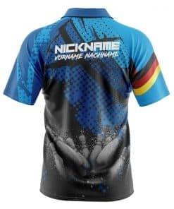 Camiseta Polo de Boliche Personalizable para Hombre, 100% Poliéster, Impresión por Transferencia de Calor, Secado Rápido, Transpirable, Manga Corta, Cuello Mao - Product Image 4