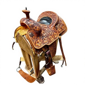 Silla de montar inglesa de cuero genuino de búfalo, con estructura de madera, duradera, ecológica, para equitación, 14 pulgadas - Product Image 5