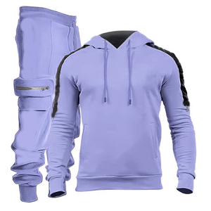 Survêtement d'hiver pour homme à capuche en molleton de coton, séchage rapide et respirant, personnalisable - Product Image 2