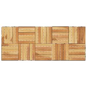 Carreaux de terrasse à motif vertical en bois massif de teck 10pcs 11.8 "x 11.8" Plancher extérieur de qualité supérieure - Product Image 4